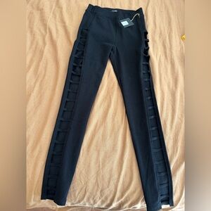 Black fashion nova Leggings with Side Cutouts